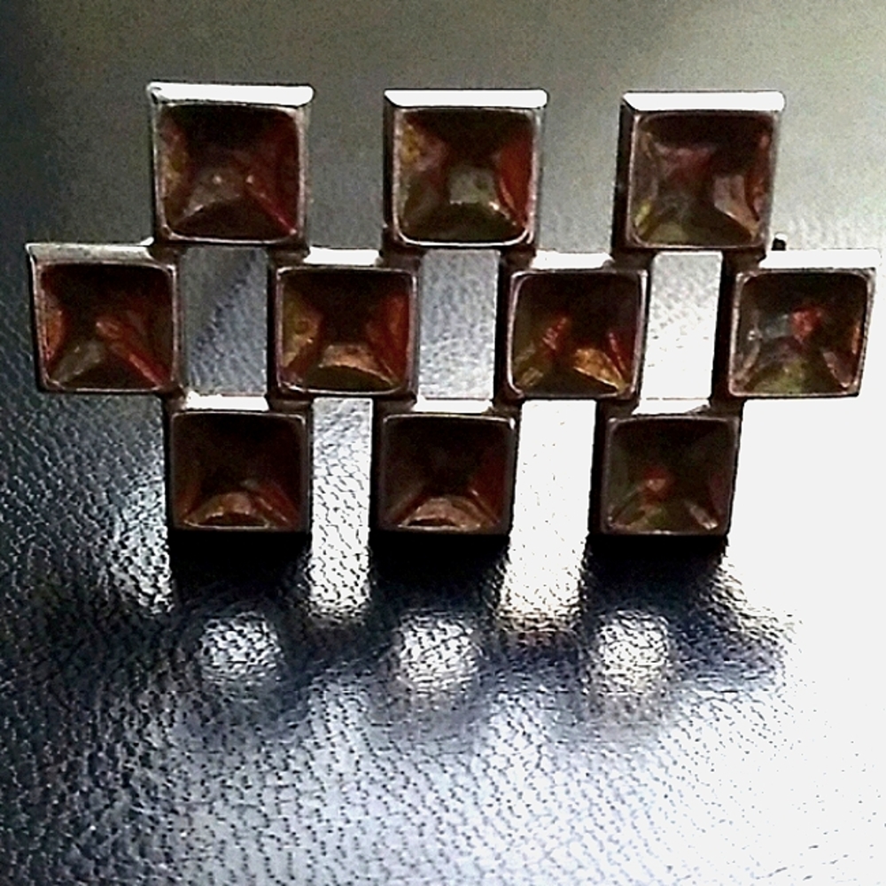 c1960s David Anderson - Norway Sterling Silver Modernist Brooch Pin VINTAGE